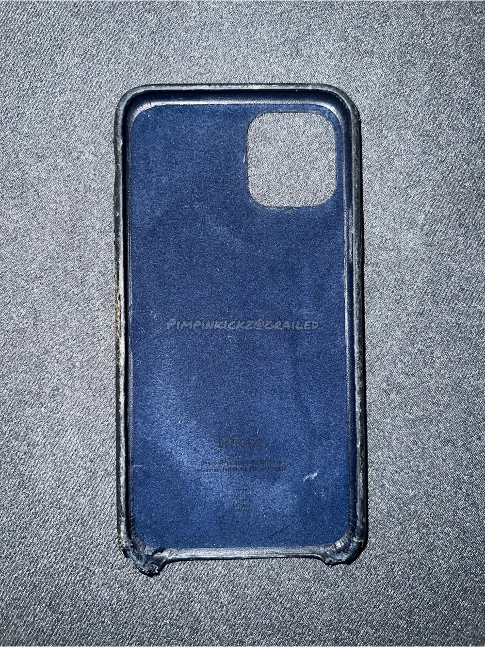 Apple iPhone 11 pro blue leather case